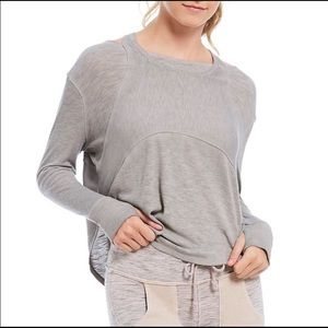 Free People Movement Zenith Tee Grey Workout Shirt